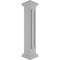 Ekena Millwork 8"W x 48"H Straight Newel Post with Panel, Flat Capital & Base Trim (Installation kit included) NWL08X48SPF0B0 - alternate 6